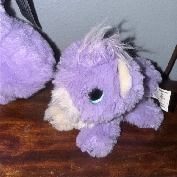 Purple Plush Stuffed Bunny with Pink Ribbon and Mini Kitty 16” Easter - Picture 5 of 5